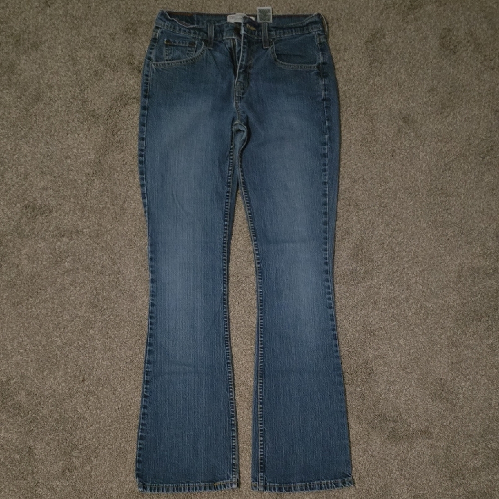 Signature by Levi Strauss Blue Flare Wide Leg Jeans